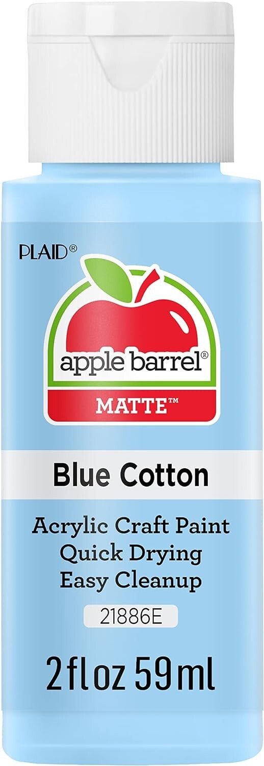 Apple Barrel Blue Cotton paint, 2 oz, 2 Fl Oz 2 (Pack of 1),