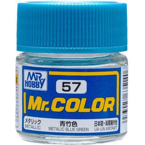Mr. Hobby C57 Mr. Color Metallic Blue Green Lacquer Paint 10ml – US