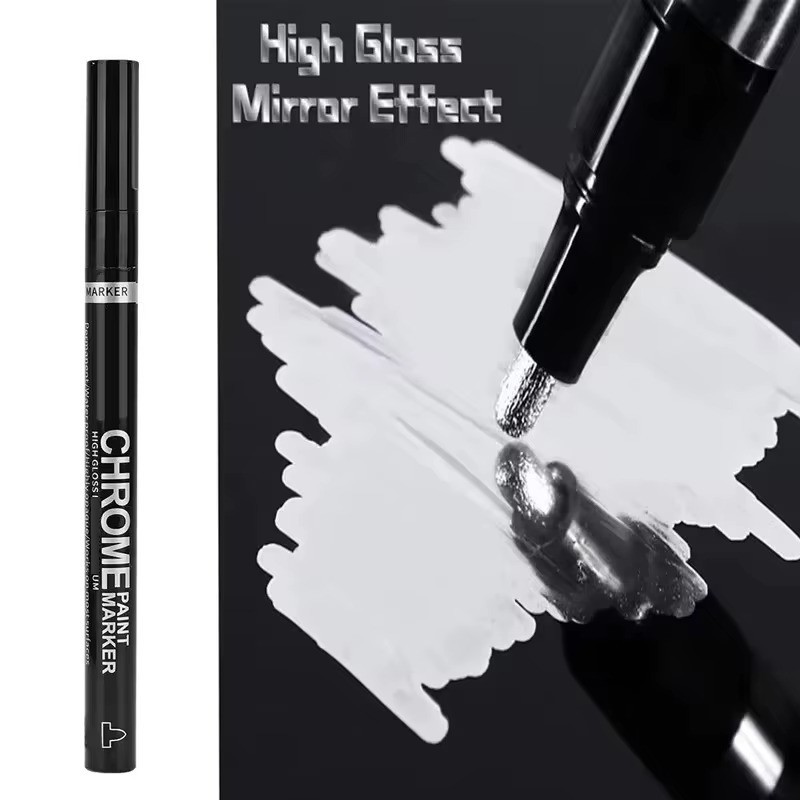 5pcs Chrome Pen Marker Waterproof Paint Repair Gold Silver 2mm Nib – NEW