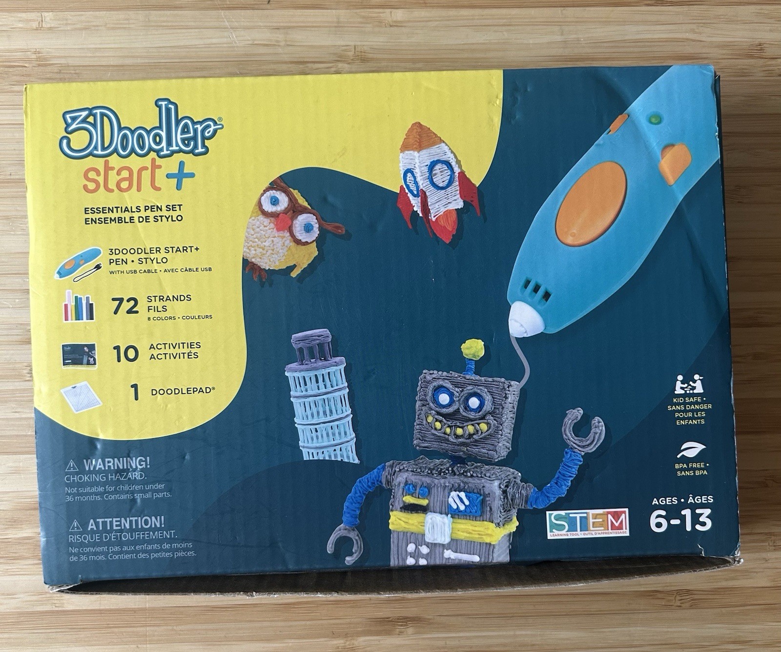 3Doodler Start+ Essentials 3D Printing Pen Set 72 Strands Ages 6-13