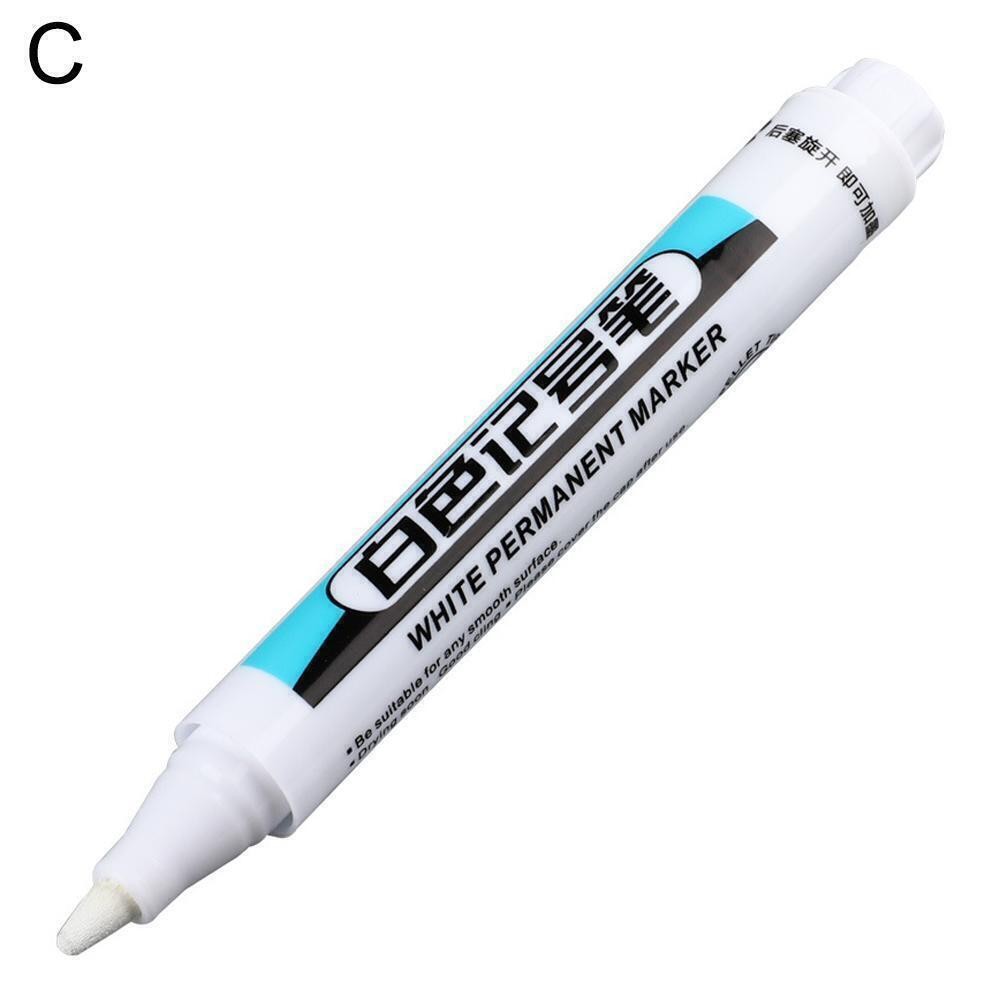 White Paint Marker Pen Waterproof Bike Car Tyre Tire Marker Permanent Pens Lot