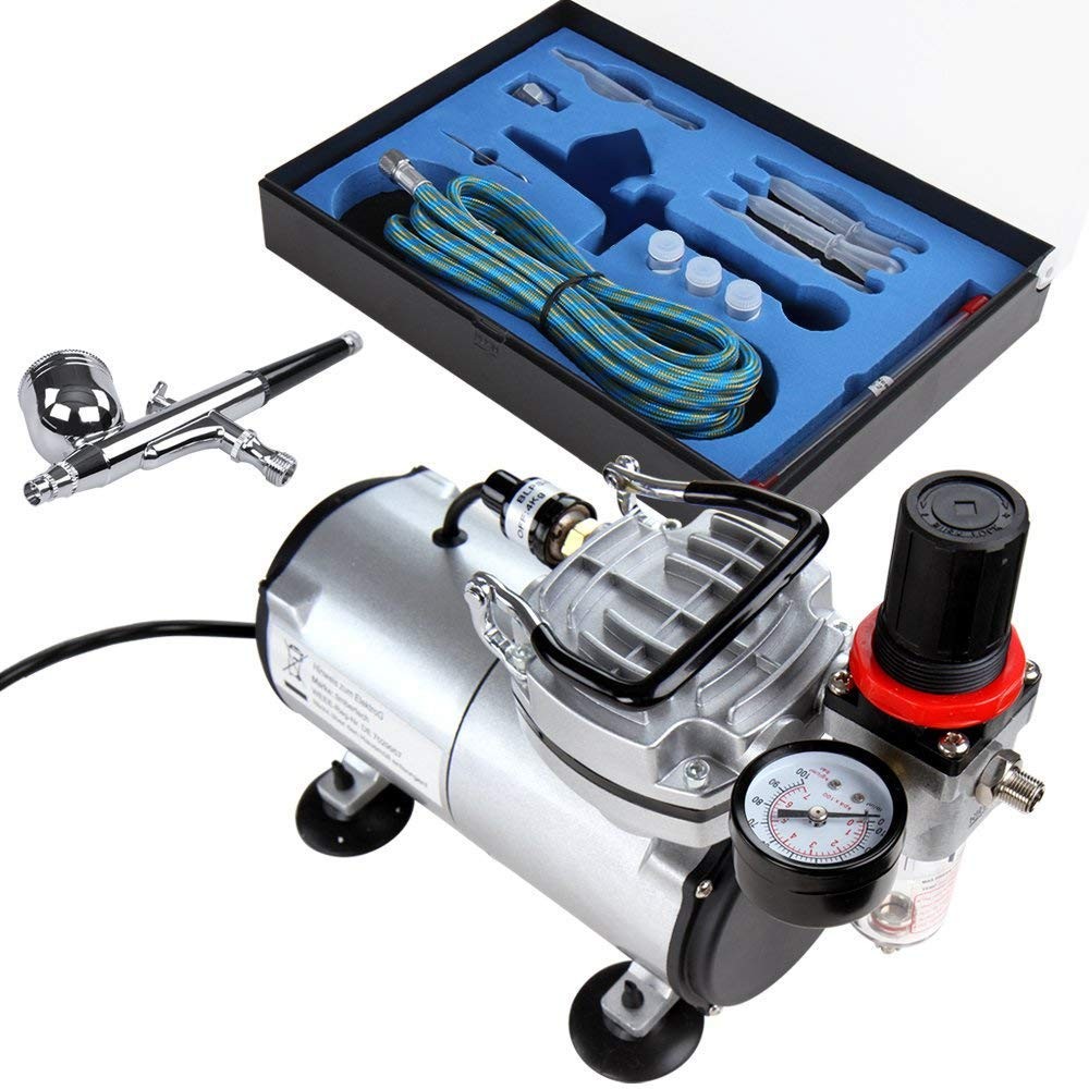 TIMBERTECH Airbrush Kit w/ Compressor, Multi-purpose Set for Art, Hobby, Makeup