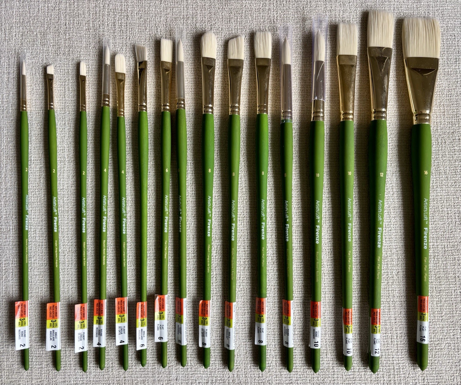 NEW! Artist’s Loft Firenze – Brushes Level 3 – Lot Of 16 – NO Duplicates