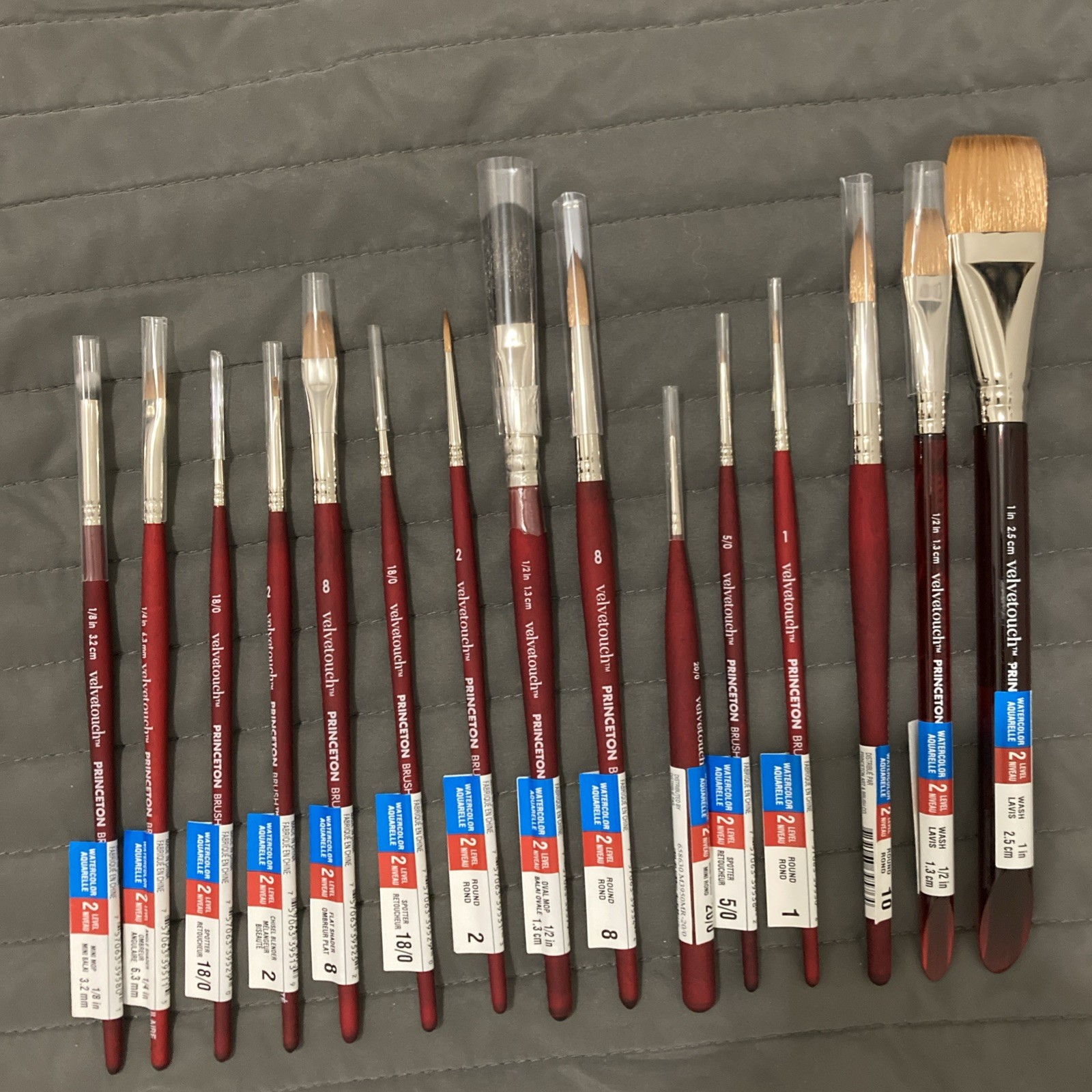 15 Count Lot – Princeton Velvet Touch Water Color Brush Assortment Bh8