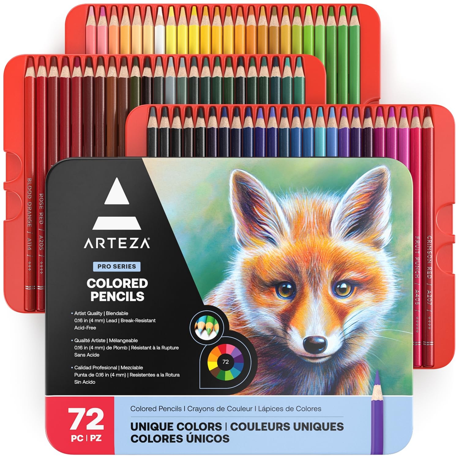 Colored Pencils Set of 72, Soft Wax-Based Colored Pencils for Adults and Arti…