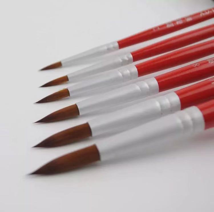 XDT#378 Round Tip Art Brush Set 12Pc #1#2#3#4#5#6#7#8#9#10#11#12 Nylon