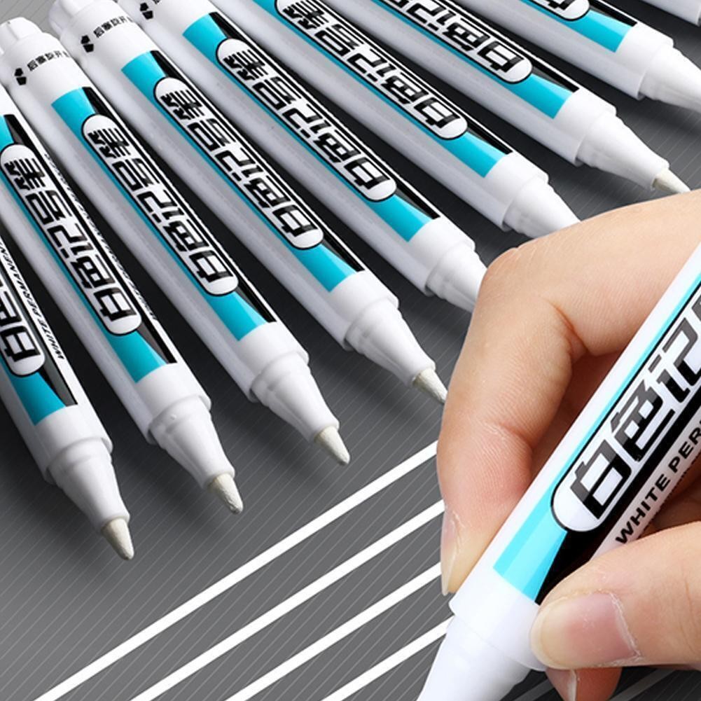 White Paint Marker Pen Waterproof Bike Car Tyre Tire Marker Permanent Pens Lot
