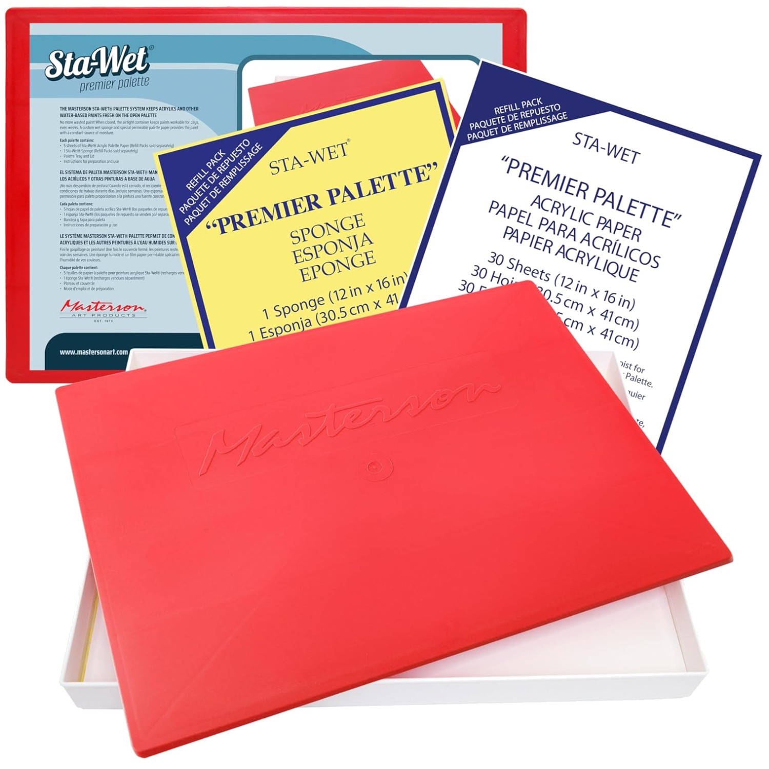 Sta-Wet Premier Palette Set with Acrylic Paper Refills