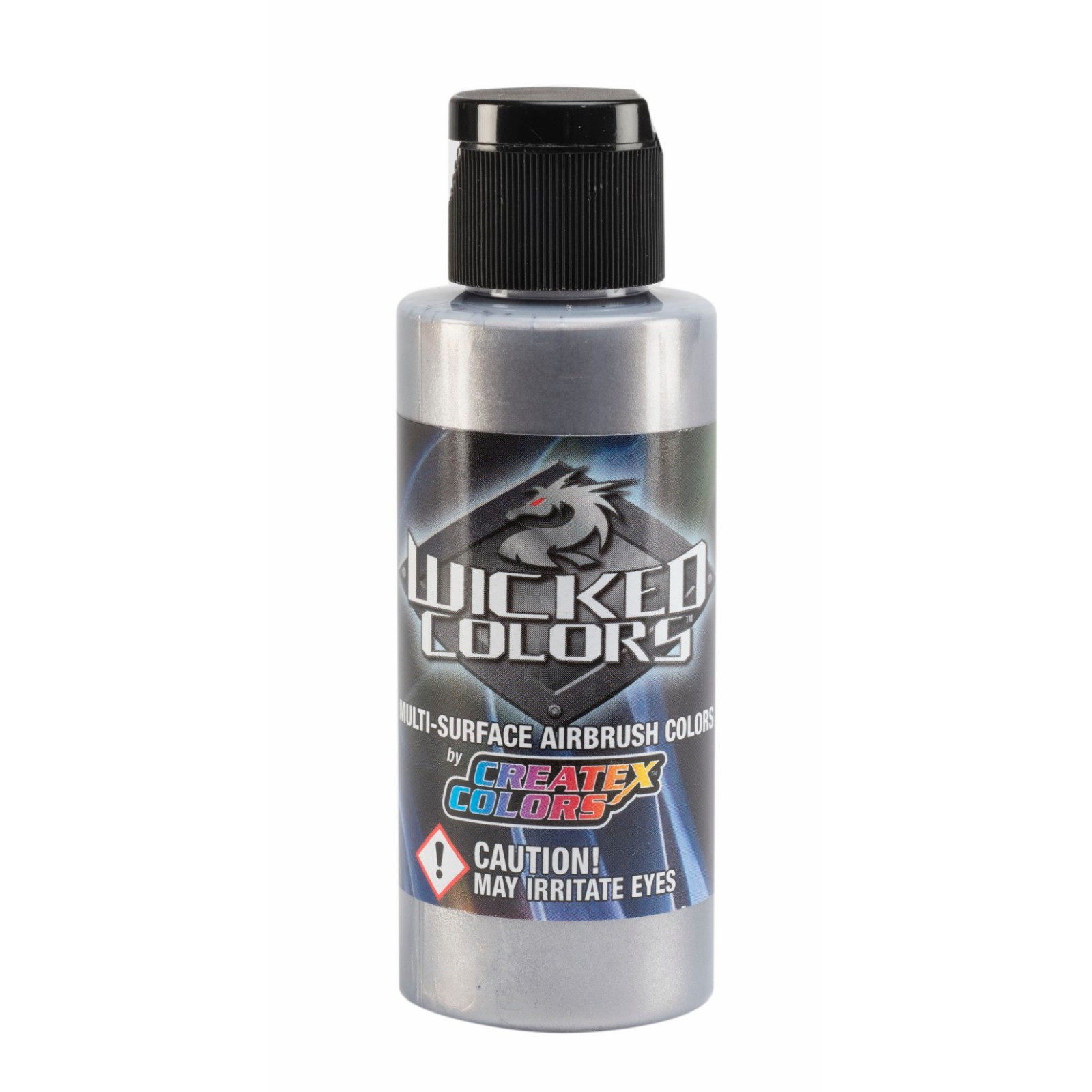 Createx Wicked Colors W351 Silver 2oz. water-based universal airbrush paint