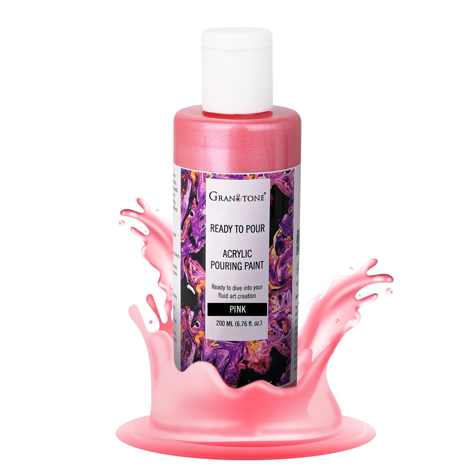 Premium Metallic Acrylic Pouring Paint Pink Colour 6.76 fl oz 200 ml Ready to…