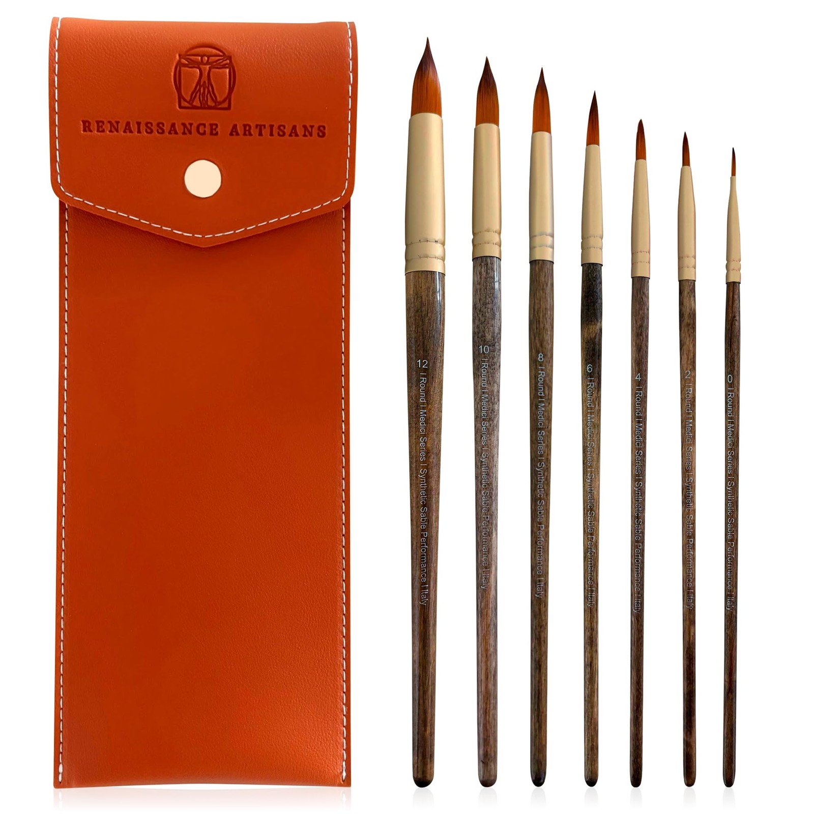 Medici Series Round Watercolor Brushes Kolinsky Sable Performance Art Set 7 PCS