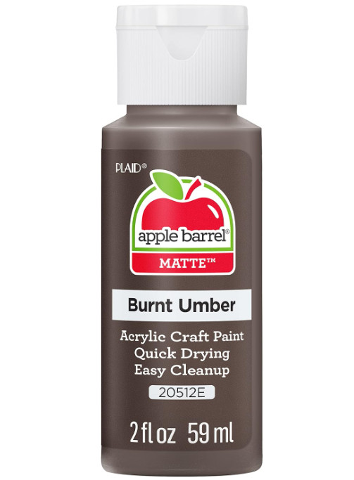 Pintura acrílica 2oz color marrón oscuro multiuso manualidades