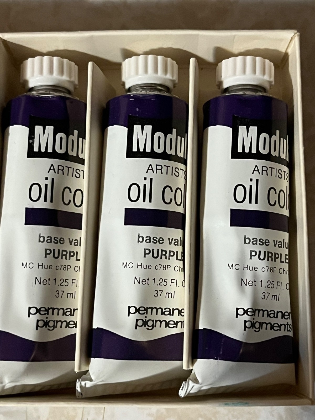 Vintage tubes Liquitex Artist’s Oil Modular Color 3 purple
