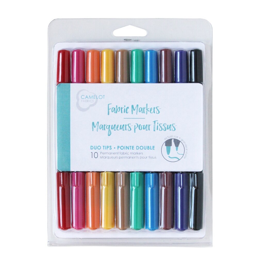 Camelot Fabric Markers – Primary Colors – 10 Color Set