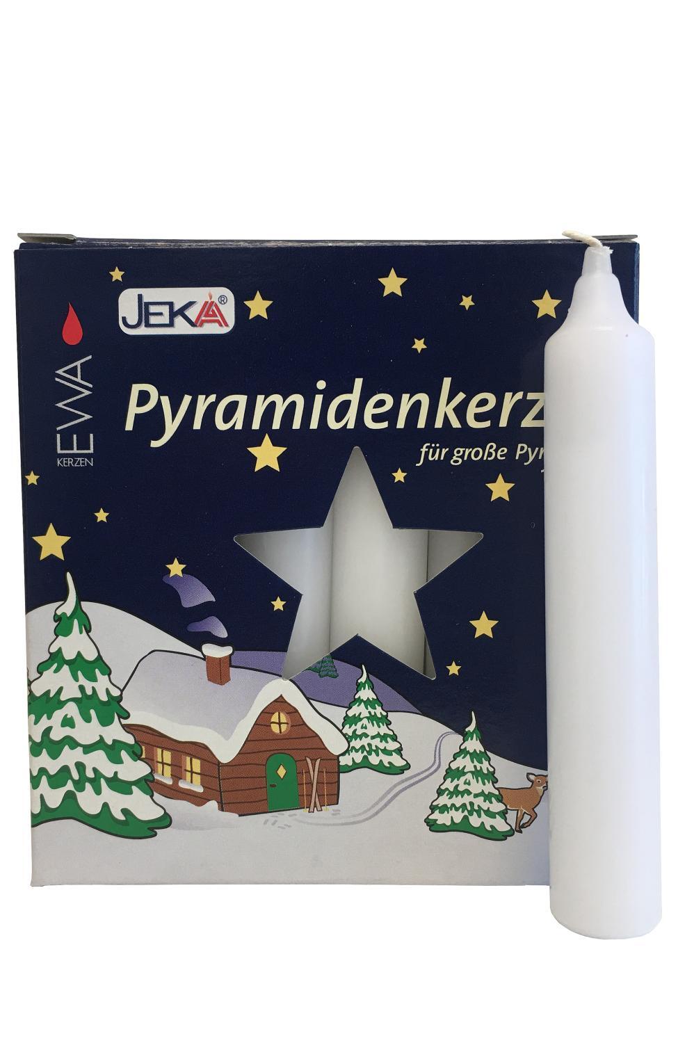 29317 – German Candle for Pyramids – White – 4.25″H x .675″W x .675″