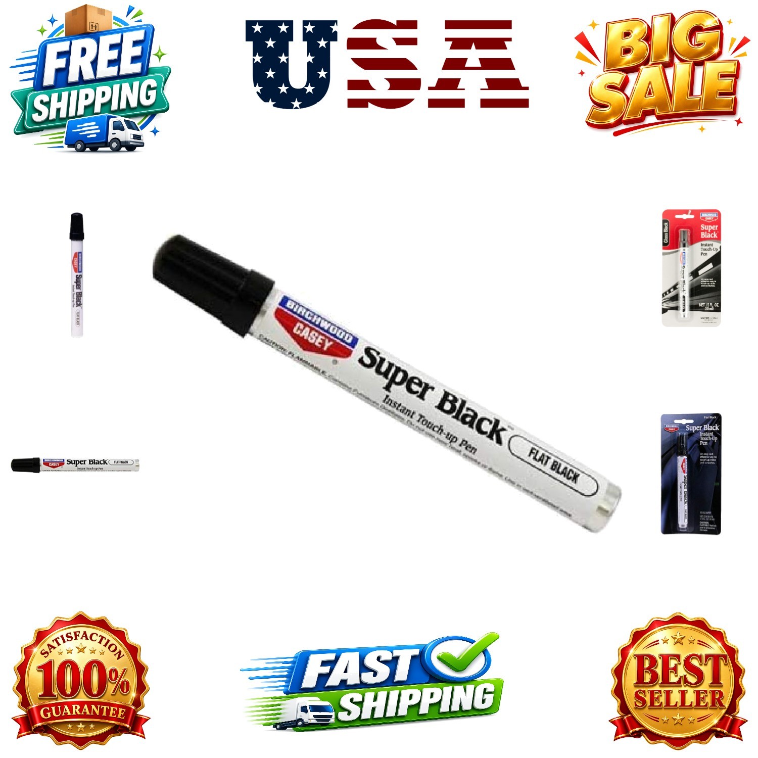 Long-Lasting Fast-Drying Super Black Touch-Up Pen for Deep Scratches and Worn…