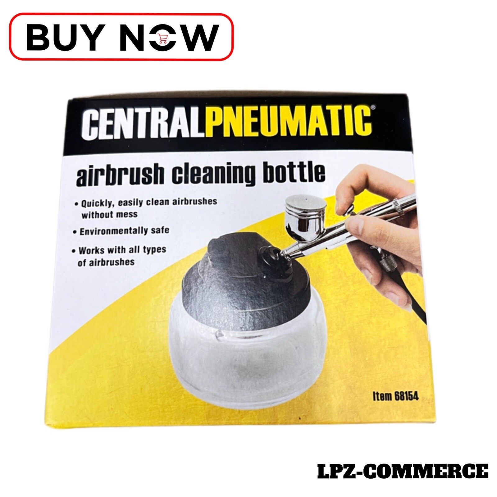 CENTRAL PNEUMATIC Airbrush Cleaning Bottle NEW / US SELLER ‼️ 🇺🇸 ..