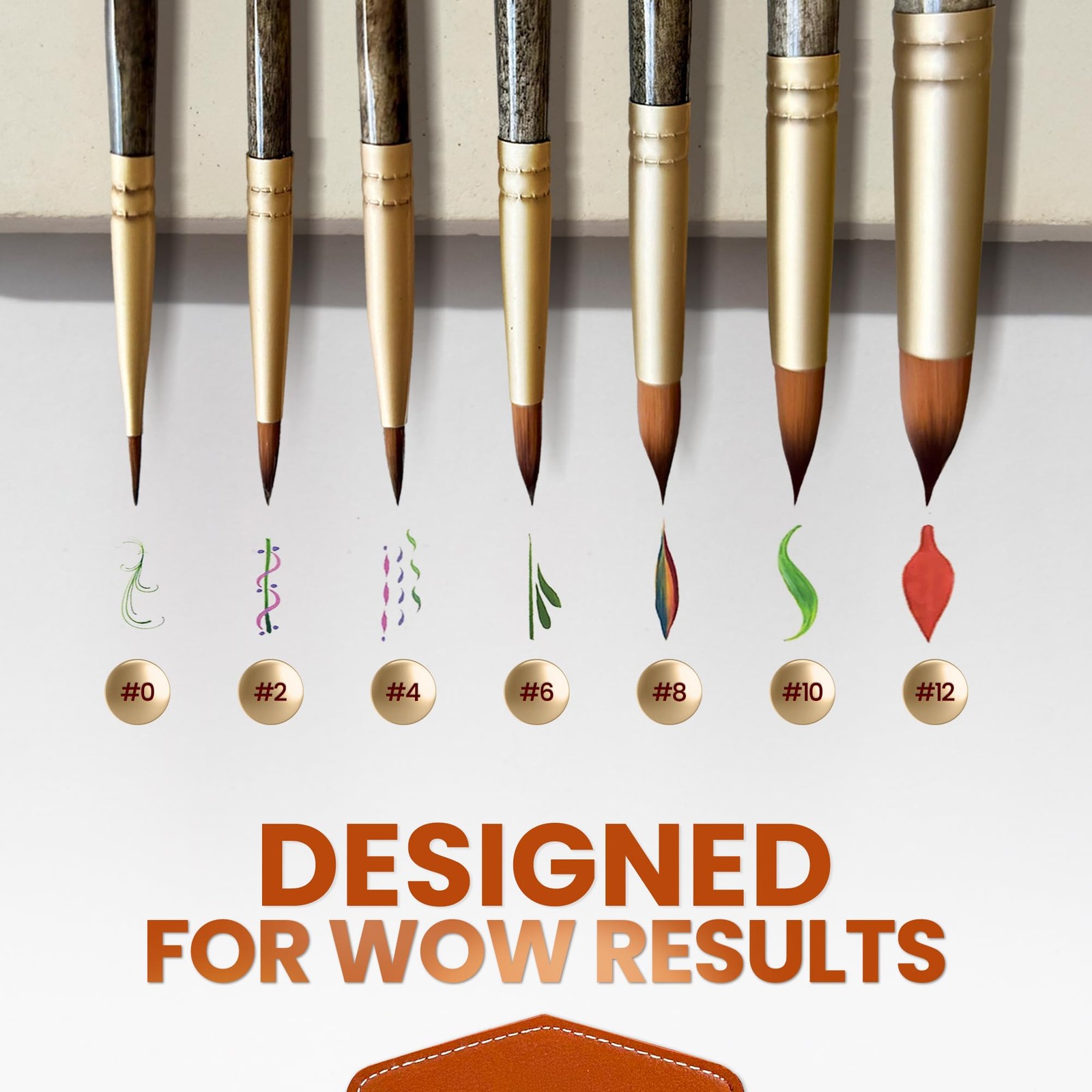 Medici Series Round Watercolor Brushes Kolinsky Sable Performance Art Set 7 PCS