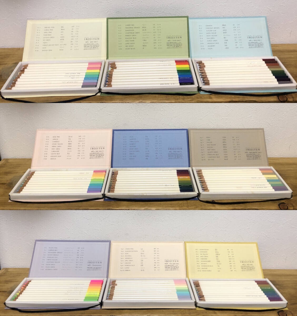 Tombow Colored Pencils Dictionary Irojiten Vol. 1,2,3 Complete Set 90 Color JP