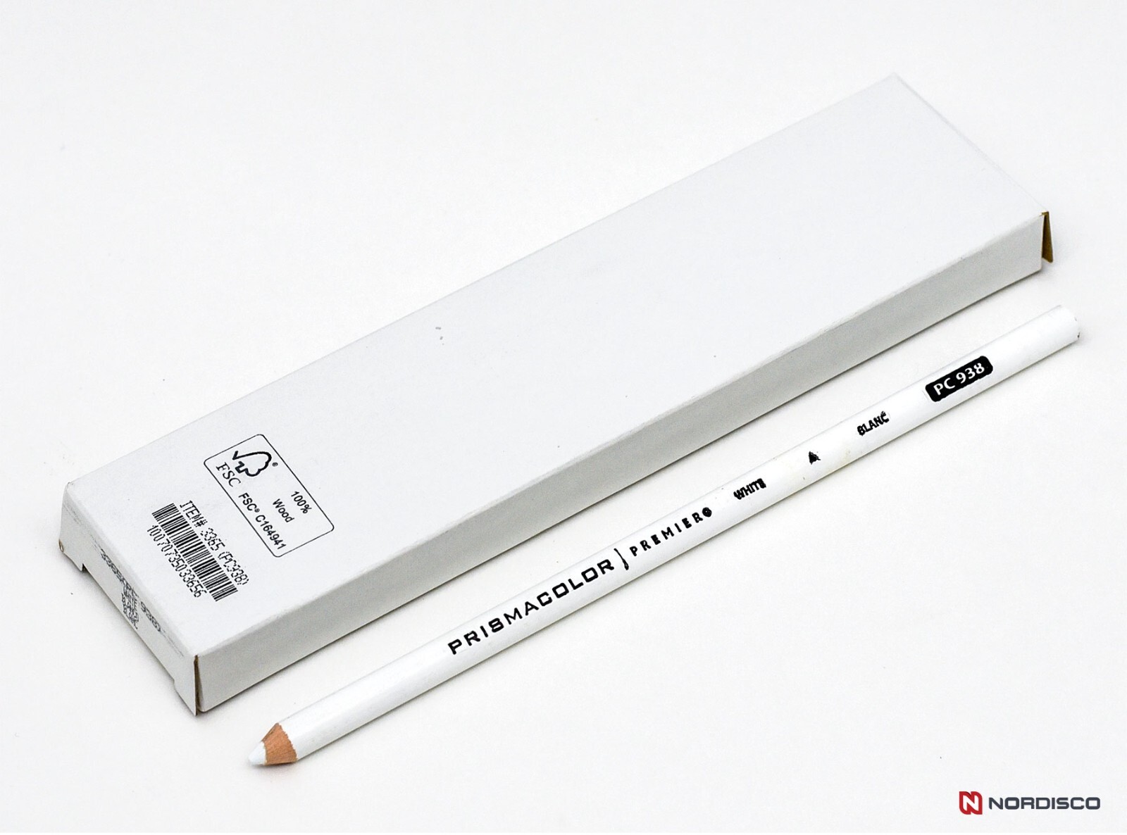 Prismacolor Premier PC938 3365 White Colored Pencils, Soft Core, Box of 12