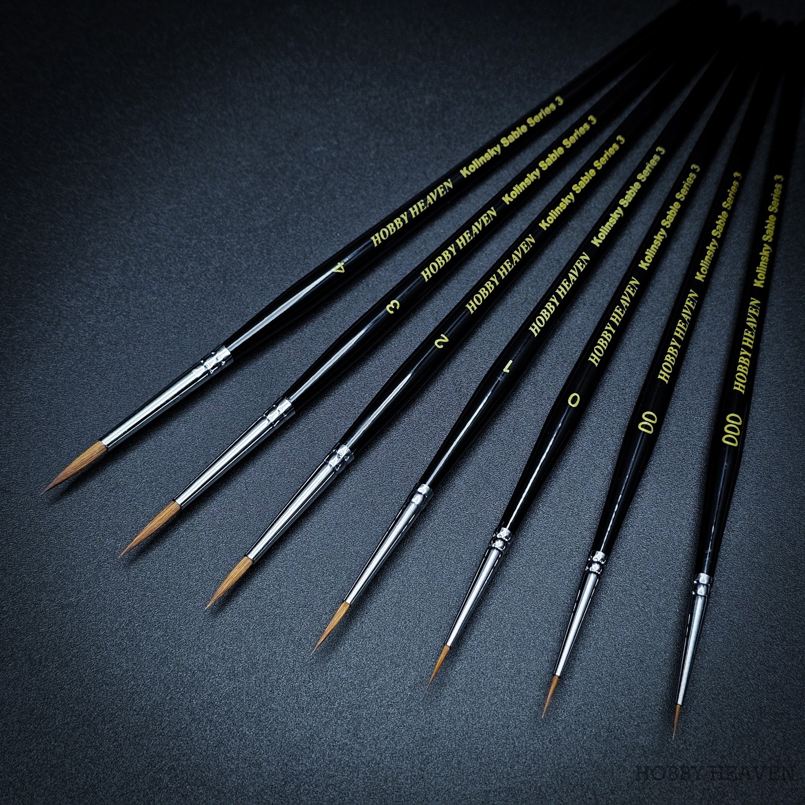 Hobby Heaven Kolinsky Sable Series 3 Brushes Full Range Singles and Sets RM24