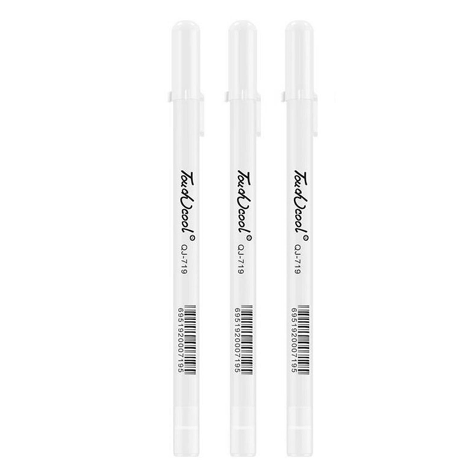 3PCS/Set White Gel Ink Marker Pen Drawing Art Fine Tip Sketching Painting Tool B
