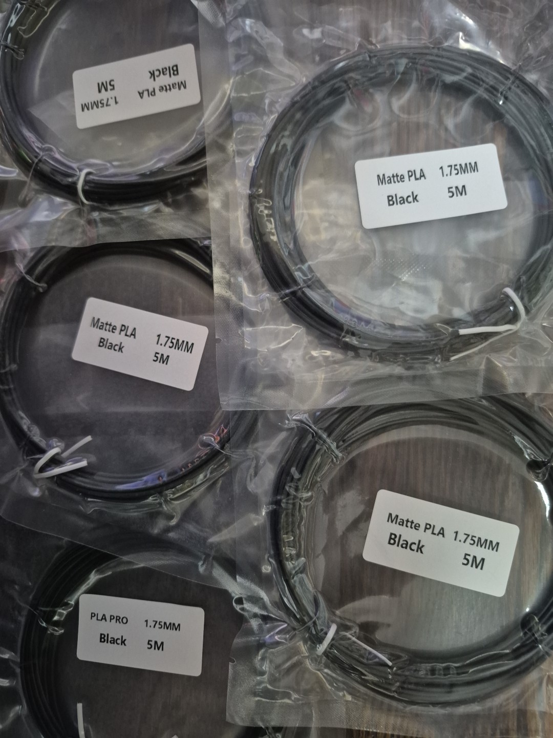 3D Printer Filament Matte Black Sample Pack – X5