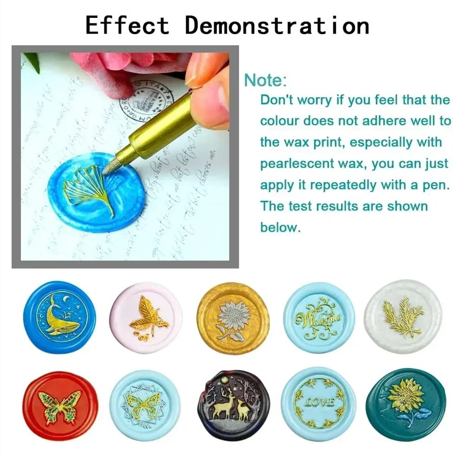 6pcs Metallic Brush Paint Marker Pens Gold & Silver Permanent Art Set – NEW