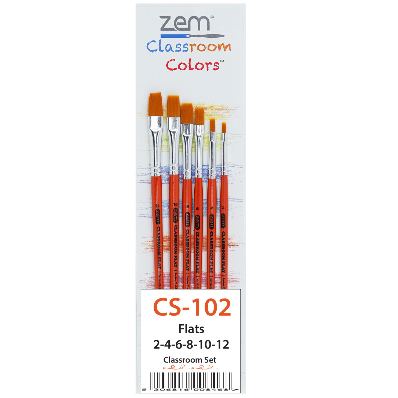 ZEM Classroom Colors Economy Artist Brush Sets 6 Types