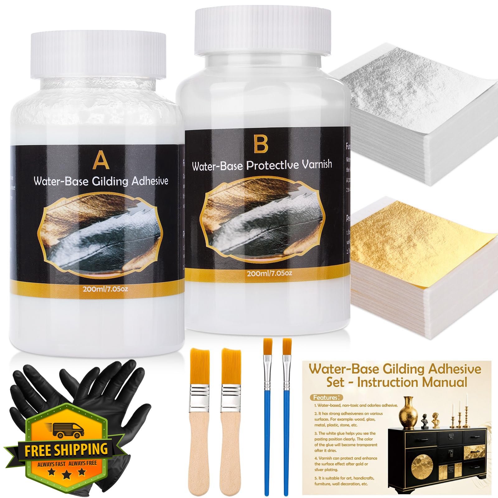 LifeisLuck Gilding Adhesive Kit