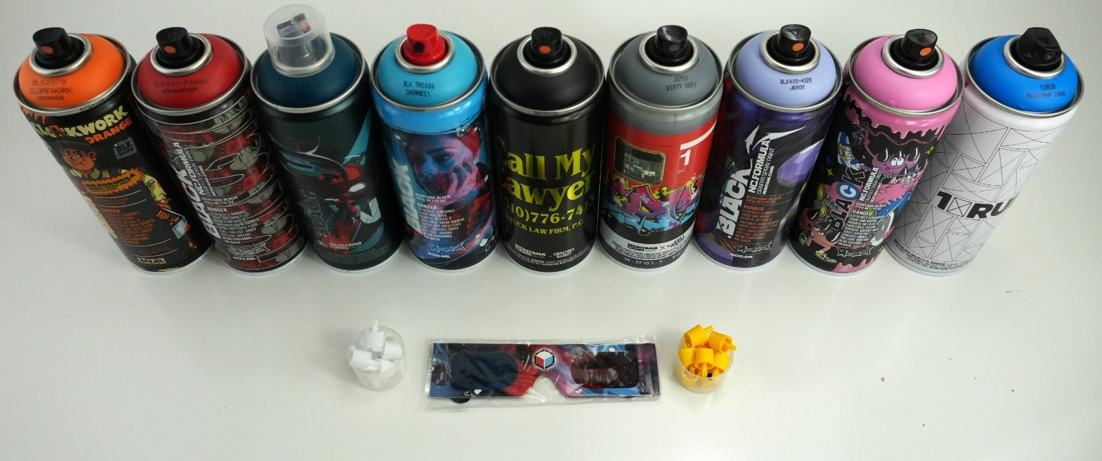 Montana Cans Collectable Graffiti Spray Paint Limited Edition Cans Lot Of 9