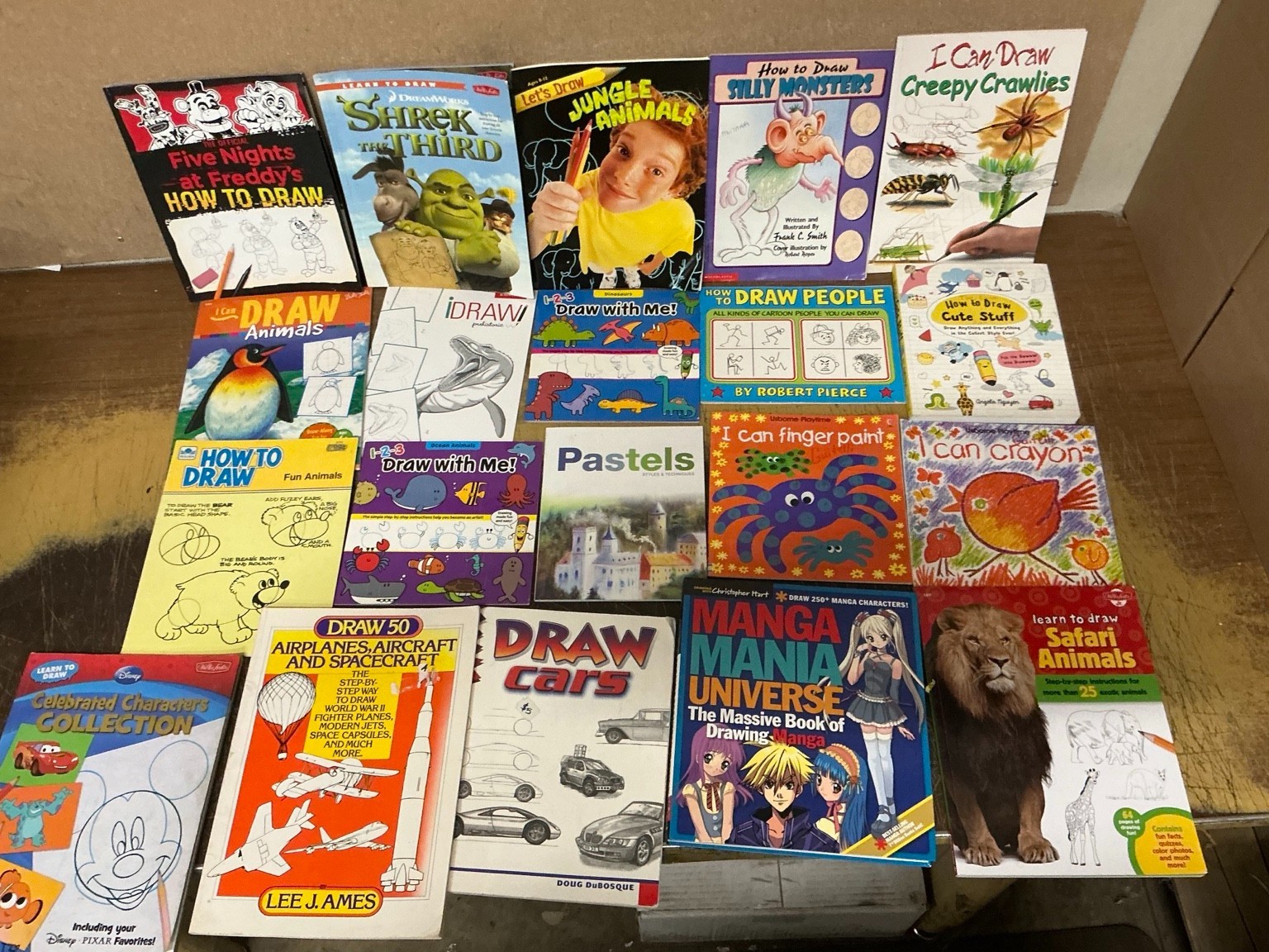 Kids Drawing & Painting Books Lot 40 How to Draw Anime Animals Cars Art Set