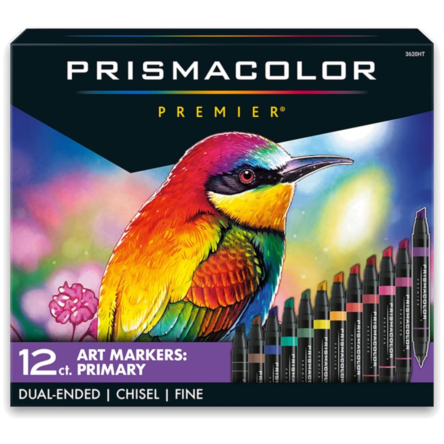 Alcohol-Based Ink Art Markers, Chisel and Fine Tips, 12 Pack
