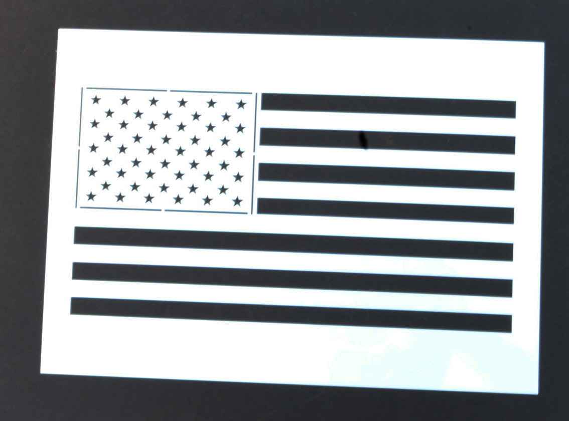 2PK SMALL Spray Airbrush Painting Stencils United States Flag Stencils American