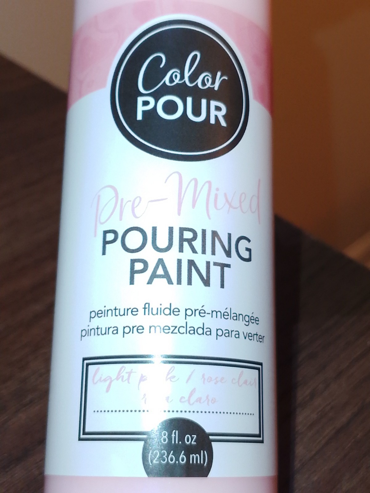 COLOR POUR PRE-MIXED POURING PAINT LIGHT PINK 8 FL OZ SEALED