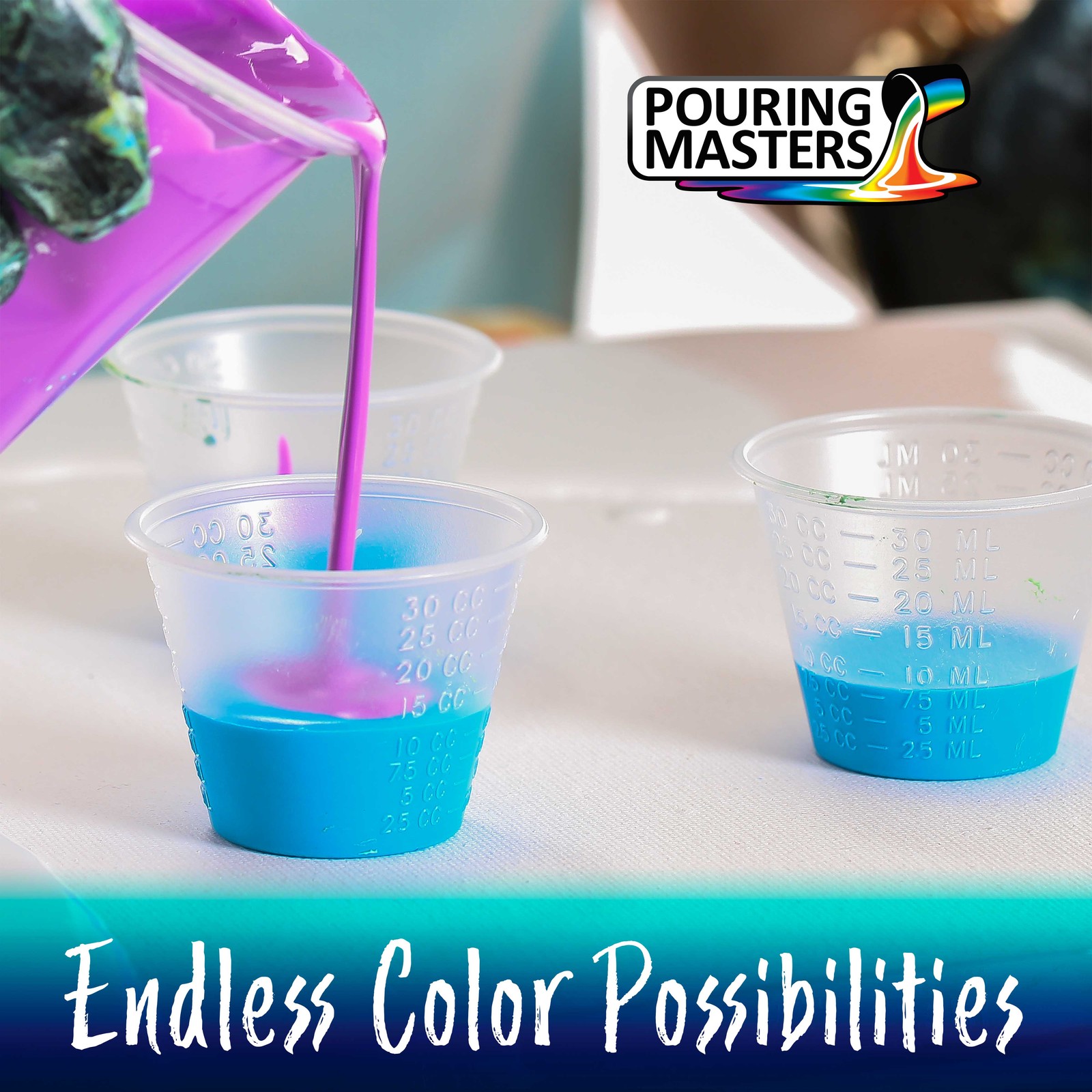 8-Color Ready to Pour Acrylic Metallic Pouring Paint Set, High Flow 8oz Bottles