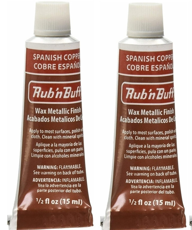 M00200x2 MOREZMORE Fresh Amaco Rub ‘n Buff SPANISH COPPER 2 Pack Wax Metallic
