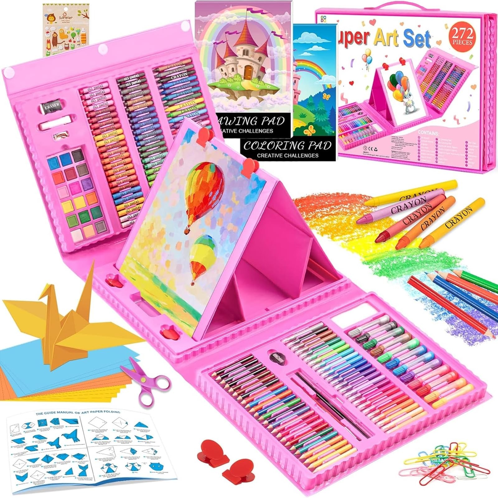Art Supplies, 272 Pack Art Set Drawing Kit for Girls Boys Teens Artist, Delux…
