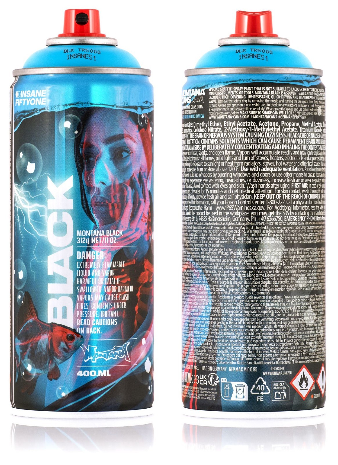 Montana Cans Limited Edition Spray Can Insane 51 Artist Edition Graffiti Art