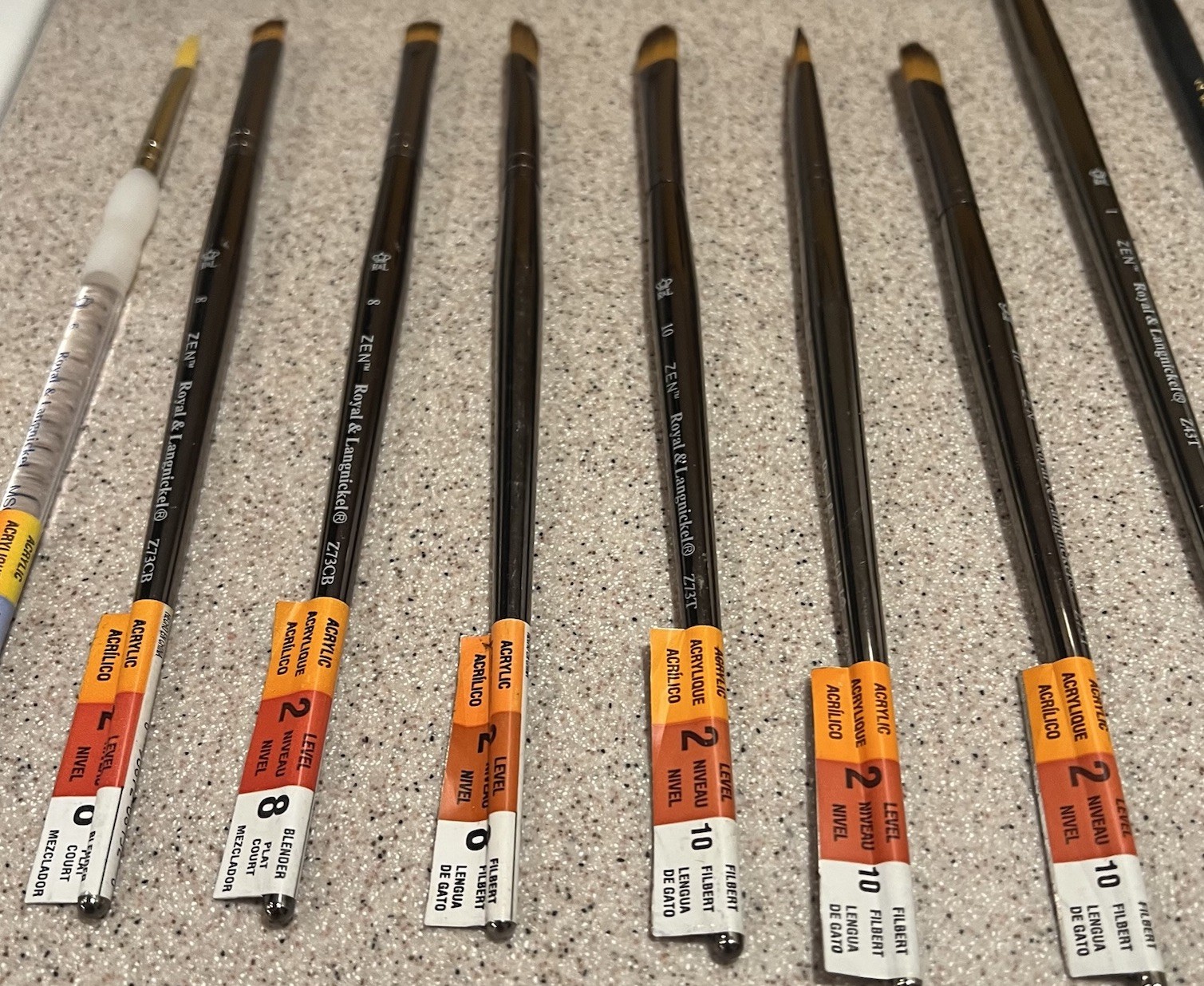 Royal & Langnickel 12 Zen Z93 Series Brushes Long & Short Multiple Sizes New