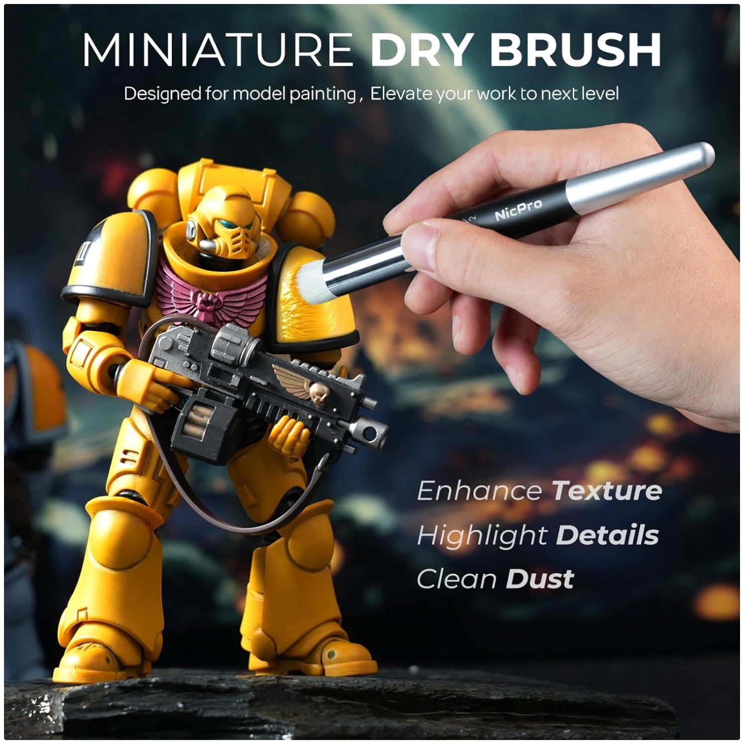 Model Painting Brush Set with Container
