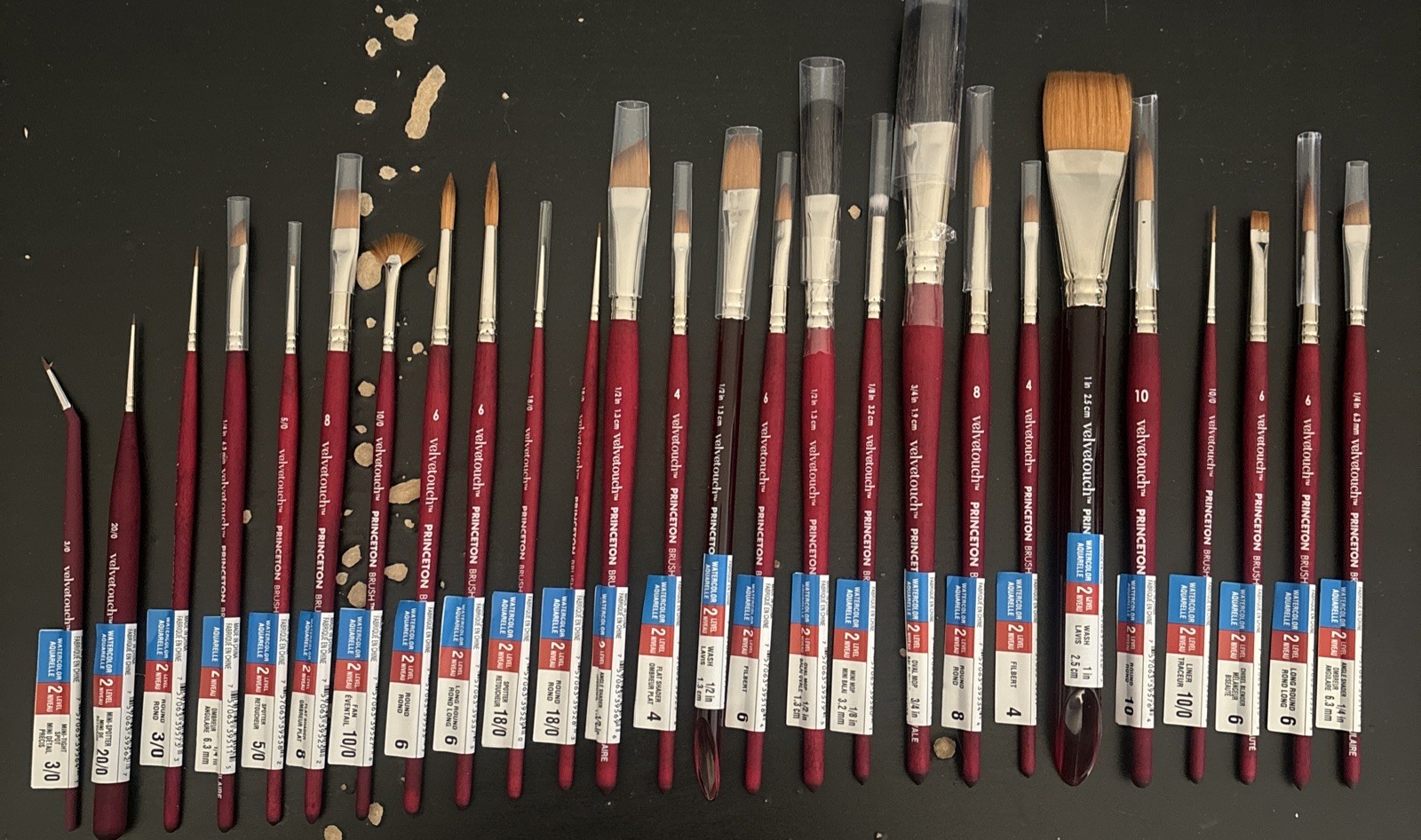 Princeton Velvetouch Watercolor Paint Brushes! Lot of (26) NEW! A27