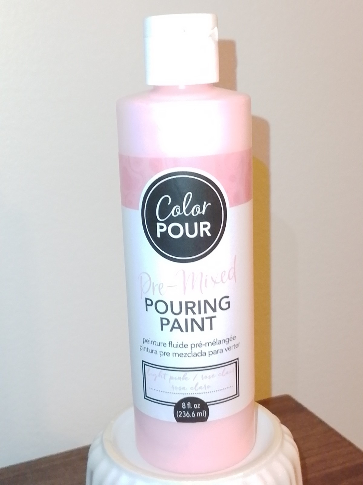 COLOR POUR PRE-MIXED POURING PAINT LIGHT PINK 8 FL OZ SEALED