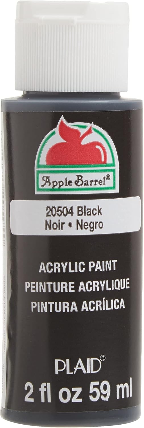 Apple Barrel Acrylic Paint Black 2oz Matte Craft Paint