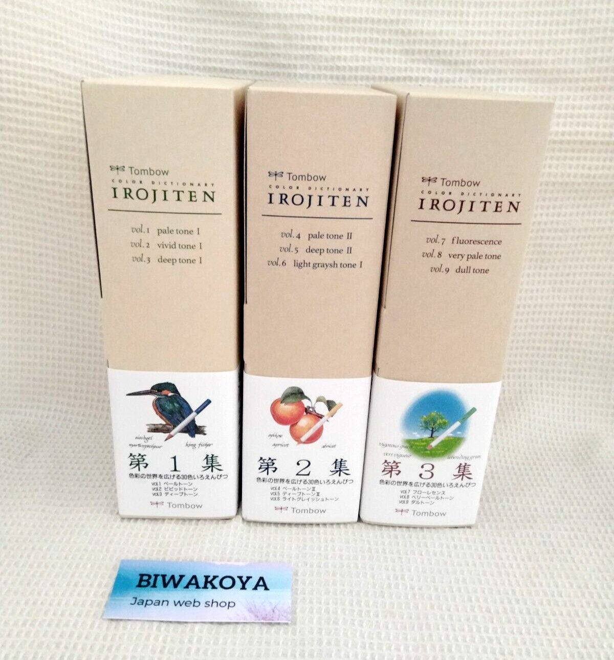 Tombow Colored Pencils Dictionary Irojiten Vol. 1,2,3 Complete Set 90 Color JP