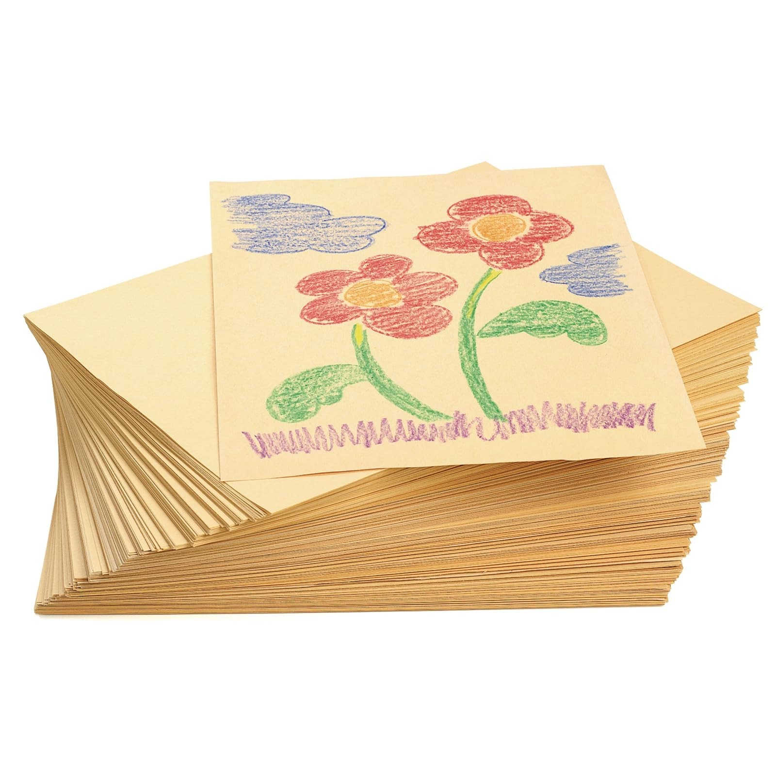 Heavyweight Manila Paper, 50lb, 9×12, 500 Sheets, Craft, Brown
