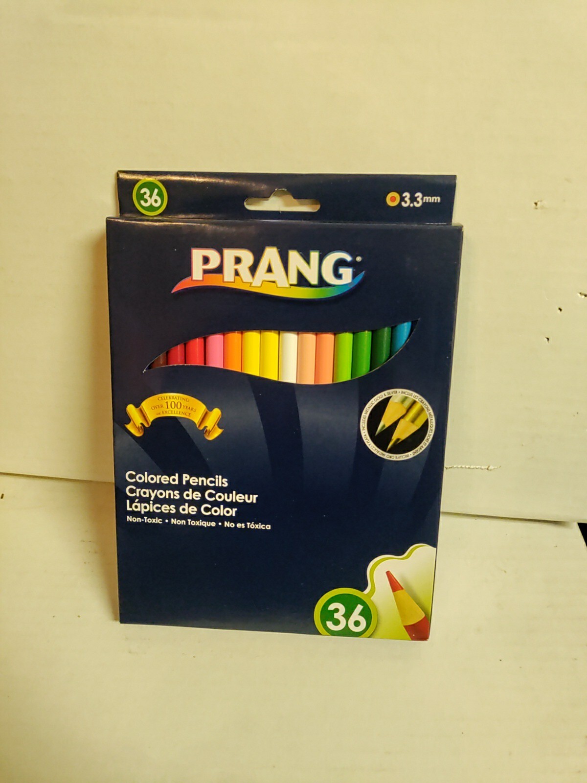 NEW Dixon Prang Blendable Coloring Pencils 36 Colors 3.3mm MetallicGldSlvr 22360