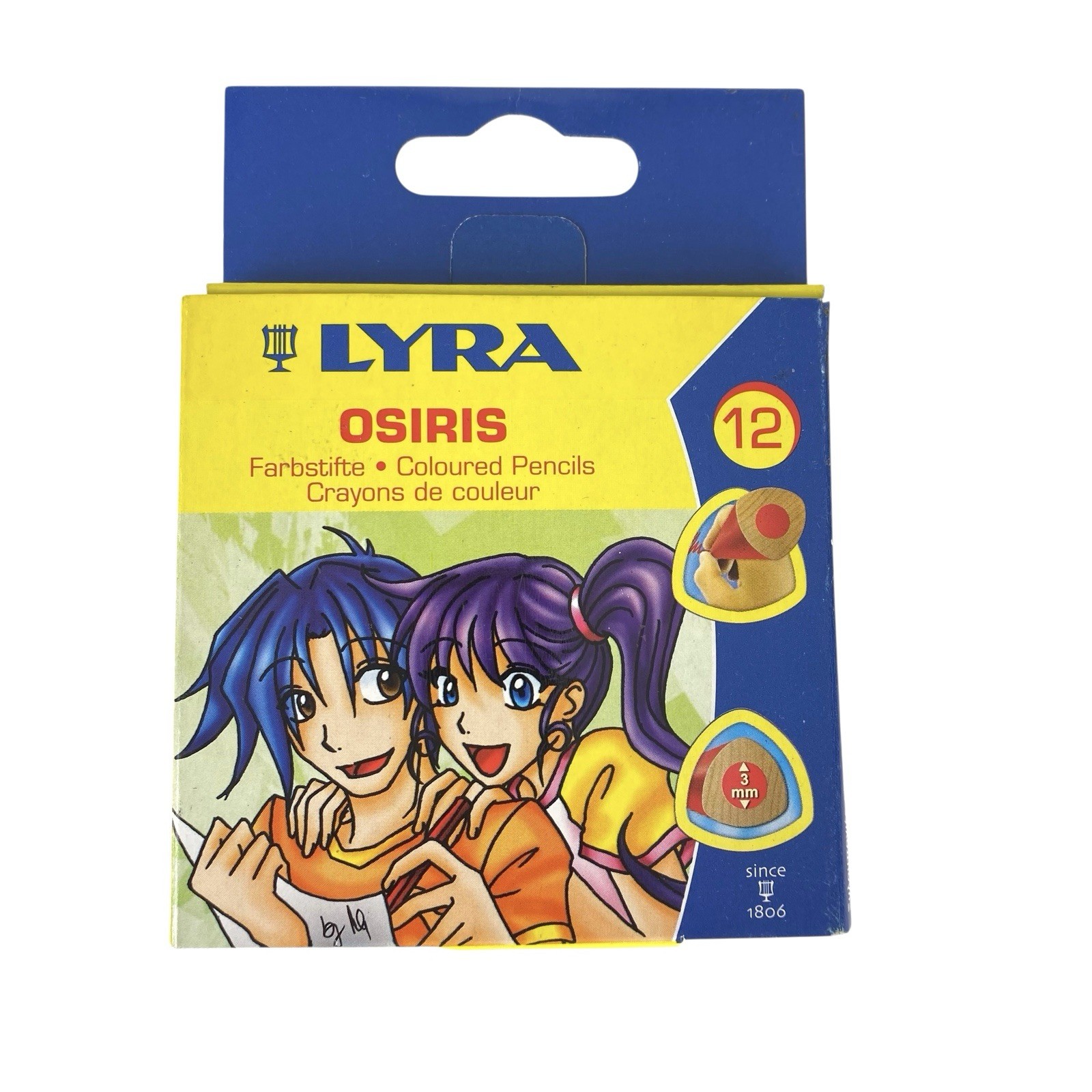 Lyra Osiris Triangular Colored Pencils 12 Colors Made In Germany 2501120 New