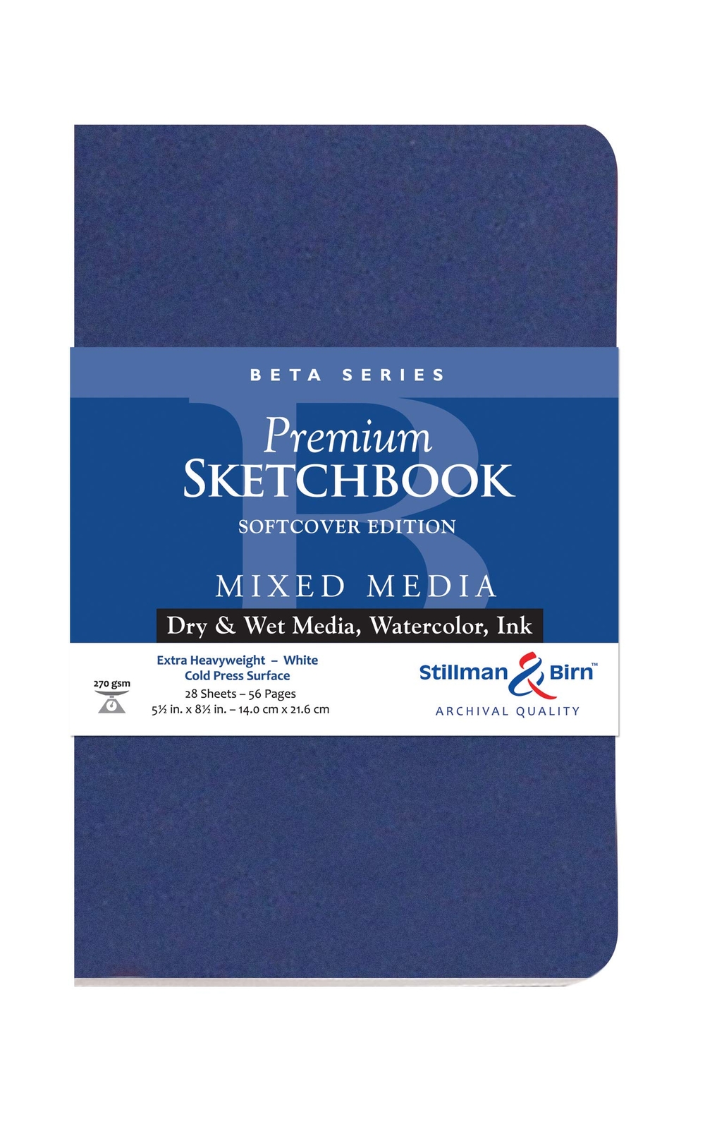 Stillman & Birn Beta Series Softcover Sketchbook, 5.5″ x 8.5″, 270 gsm (Extra