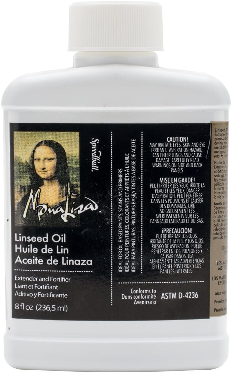 8-Ounce Mona Lisa Linseed Oil, Clear (170008)